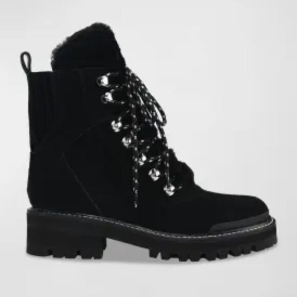 Marc Fisher LTD Izzie Shearling Fur Hiker Boots - Picture 1 of 3